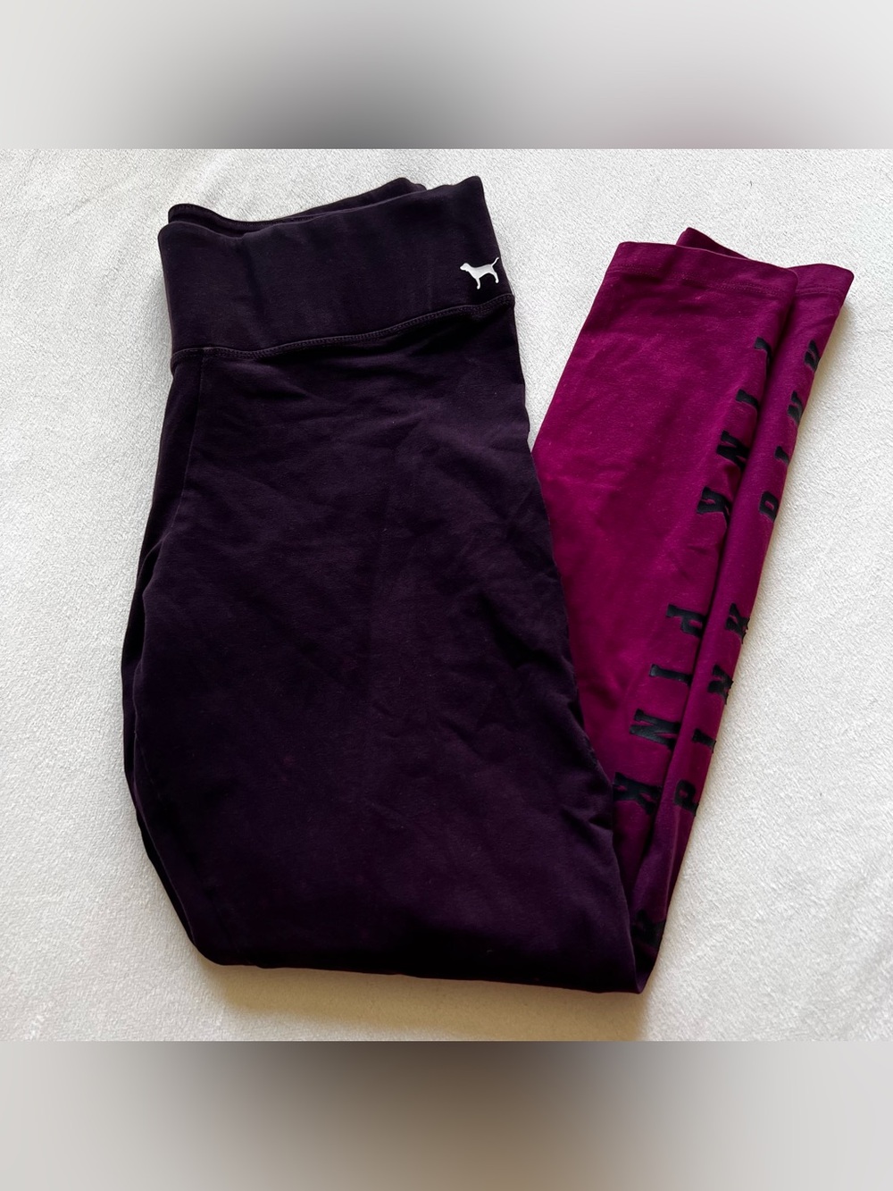 PINK Victoria's Secret Purple Maroon Vintage Leggings Y2K College Workout Gym